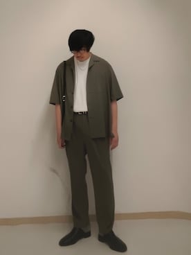 「tk.TAKEO KIKUCHI（ティーケータケオキクチ）のアイテム（パンツ）」を使った、サクライさん（メンズ・172cm）の夏コーディネート