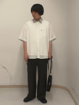 「tk.TAKEO KIKUCHI（ティーケータケオキクチ）のアイテム（トップス）」を使った、サクライさん（メンズ・172cm）の夏コーディネート