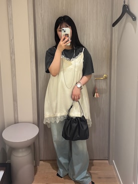 「GALENA（LOUNGEDRESS）（ガレナ）のアイテム」を使った、CHISATOさん（レディース・153cm）の夏コーディネート