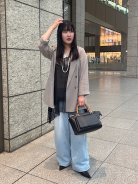 LOUNGEDRESS（ラウンジドレス）の「リネンピークドラペルジャケット