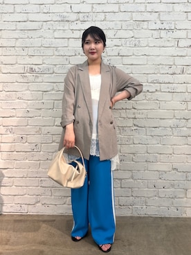 「GALENA（LOUNGEDRESS）（ガレナ）のアイテム」を使った、CHISATOさん（レディース・153cm）の夏コーディネート