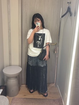 「LOUNGEDRESS（ラウンジドレス）のアイテム」を使った、CHISATOさん（レディース・153cm）の夏コーディネート