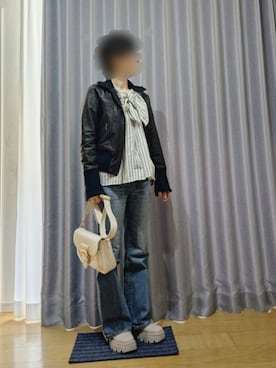 「R&E（アールアンドイー）のアイテム」を使った、sakuさん（レディース・150cm）の冬コーディネート