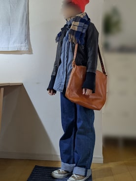 「IL BISONTE（イルビゾンテ）のアイテム」を使った、sakuさん（レディース・150cm）の冬コーディネート