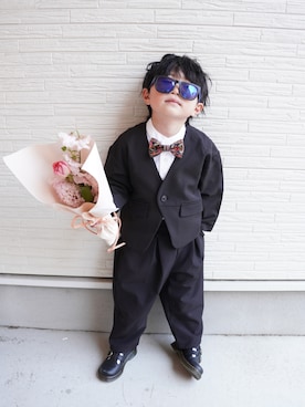 「p.premier（ピードットプルミエ）のアイテム」を使った、towaさん（キッズ・110cm）の春コーディネート