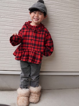 towaさん（キッズ・110cm）の冬コーディネート