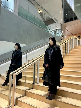 「アイテム（ハンドバッグ）」を使った、pomezzaさん（レディース・158cm）の冬コーディネート