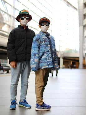 「アイテム（帽子）」を使った、mute1123さん（キッズ・145cm）の冬コーディネート