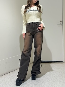 「EVRIS（エヴリス）のアイテム」を使った、山口葵さん（レディース・160cm）の冬コーディネート