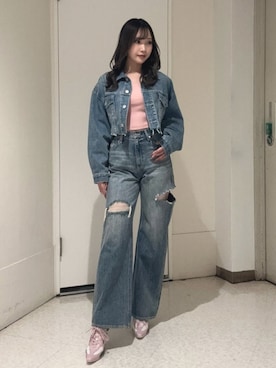 山口葵さん（レディース・160cm）の春コーディネート