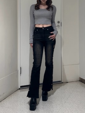 山口葵さん(レディース・160cm)の冬コーディネート