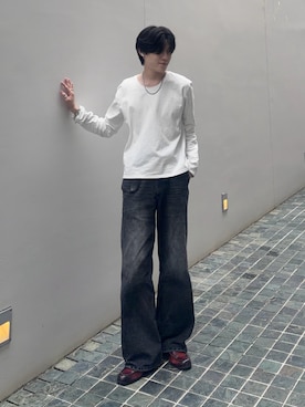「LANDNESS（ランドネス）のアイテム」を使った、井上真宏さん（メンズ・175cm）の夏コーディネート