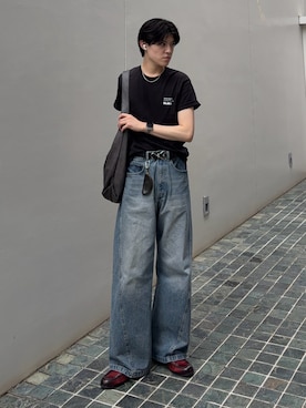 「AGILITY（アジリティー）のアイテム」を使った、井上真宏さん（メンズ・175cm）の春コーディネート