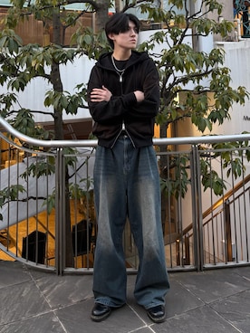 井上真宏さん（メンズ・175cm）の冬コーディネート