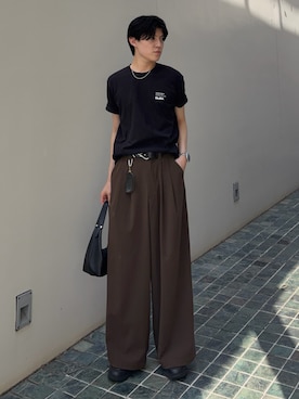 「AGILITY（アジリティー）のアイテム」を使った、井上真宏さん（メンズ・175cm）の春コーディネート