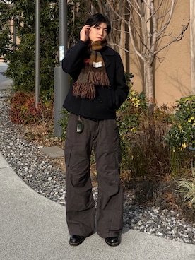 「AGILITY（アジリティー）のアイテム」を使った、井上真宏さん（メンズ・175cm）の冬コーディネート