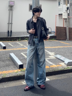 「SBG（エスビー）のアイテム」を使った、井上真宏さん（メンズ・175cm）の夏コーディネート