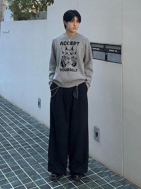 「アイテム（キーケース/キーアクセサリー）」を使った、Mahiroさん（メンズ・175cm）の秋コーディネート