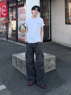 「AGILITY（アジリティー）のアイテム」を使った、井上真宏さん（メンズ・175cm）の春コーディネート