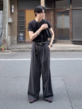 「AGILITY（アジリティー）のアイテム」を使った、井上真宏さん（メンズ・175cm）の春コーディネート