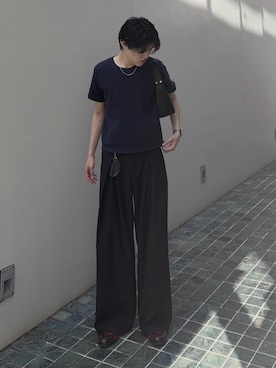「AGILITY（アジリティー）のアイテム」を使った、井上真宏さん（メンズ・175cm）の春コーディネート