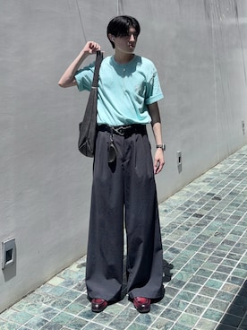 「SINSS（シンス）のアイテム」を使った、井上真宏さん（メンズ・175cm）の春コーディネート