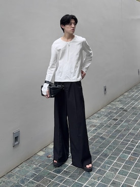 「GARNI（ガルニ）のアイテム」を使った、井上真宏さん（メンズ・175cm）の秋コーディネート