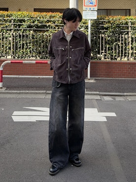 「アイテム（その他アウター）」を使った、井上真宏さん（メンズ・175cm）の春コーディネート