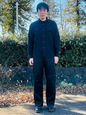 「アイテム（チノパンツ）」を使った、ゆきみずさん（メンズ・181cm・40代）の冬コーディネート