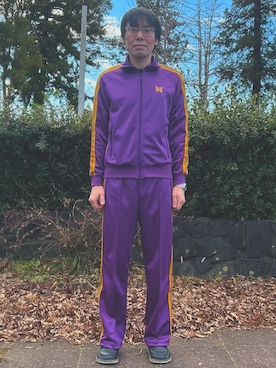 「アイテム（ジャージ）」を使った、ゆきみずさん（メンズ・181cm）の冬コーディネート