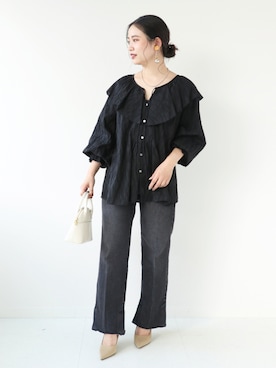 「Simplicite（サンプリシテ）のアイテム」を使った、asakoさん（レディース・153cm）の秋コーディネート