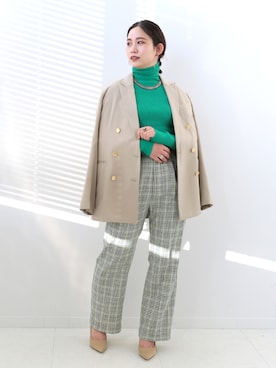 「Simplicite（サンプリシテ）のアイテム（その他アウター）」を使った、asakoさん（レディース・153cm）の冬コーディネート