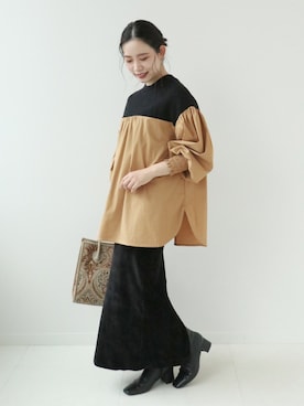 「Simplicite（サンプリシテ）のアイテム（バッグ）」を使った、asakoさん（レディース・153cm）の秋コーディネート