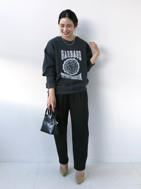 「Simplicite（サンプリシテ）のアイテム（バッグ）」を使った、asakoさん（レディース・153cm）の秋コーディネート