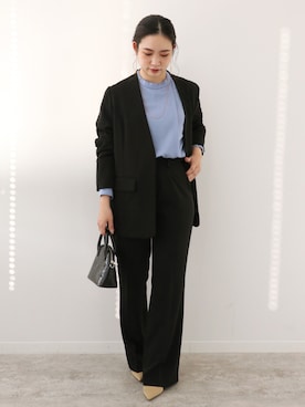 「Simplicite（サンプリシテ）のアイテム（バッグ）」を使った、asakoさん（レディース・153cm）の冬コーディネート