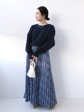 「Simplicite（サンプリシテ）のアイテム（バッグ）」を使った、asakoさん（レディース・153cm）の秋コーディネート