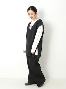 「Simplicite（サンプリシテ）のアイテム（その他アウター）」を使った、asakoさん（レディース・153cm）の秋コーディネート
