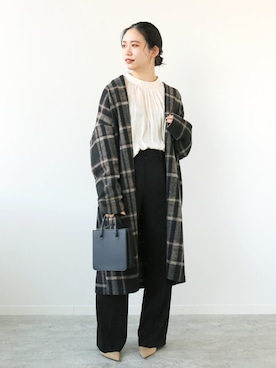 「Simplicite（サンプリシテ）のアイテム（その他アウター）」を使った、asakoさん（レディース・153cm）の冬コーディネート