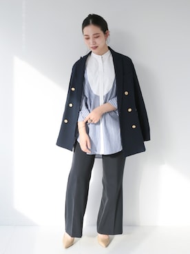 「Simplicite（サンプリシテ）のアイテム（その他アウター）」を使った、asakoさん（レディース・153cm）の冬コーディネート