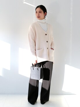 「Simplicite（サンプリシテ）のアイテム（バッグ）」を使った、asakoさん（レディース・153cm）の冬コーディネート