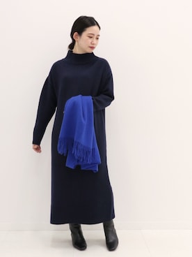 「Simplicite（サンプリシテ）のアイテム（ワンピース/ドレス）」を使った、asakoさん（レディース・153cm）の秋コーディネート