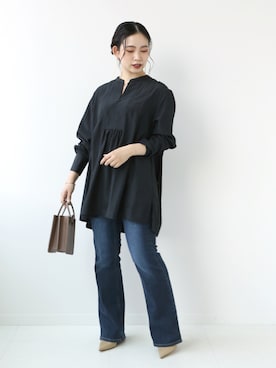 「SOMETHING（サムシング）のアイテム」を使った、asakoさん（レディース・153cm）の秋コーディネート