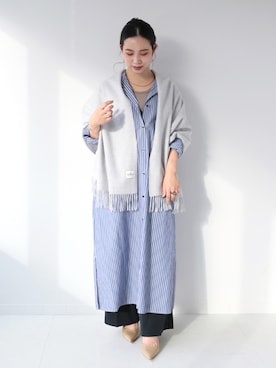 「Simplicite（サンプリシテ）のアイテム（ワンピース/ドレス）」を使った、asakoさん（レディース・153cm）の冬コーディネート
