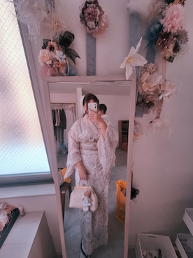 「アイテム（その他雑貨、ブラウン系）」を使った、yiyi971220さん（レディース・160cm）の夏コーディネート