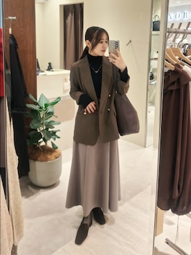 ドライギャバピークドラペルジャケットを使った人気ファッション