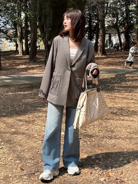 azukiさん（レディース・160cm）の春コーディネート