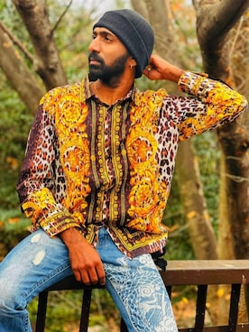 「H&M（エイチ・アンド・エム）のアイテム（パンツ）」を使った、saman17071さん（メンズ・180cm）の春コーディネート