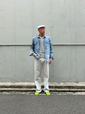 「PHINGERIN（フィンガリン）のPHINGERIN eye c u TXL（サングラス、グレー系）」を使った、matwodamさん（メンズ・180cm）の夏コーディネート