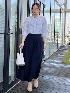 「UNTITLED（アンタイトル）のアイテム」を使った、Saekoさん（レディース・159cm）の夏コーディネート