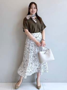 「Rubyrivet（ルビーリベット）のアイテム」を使った、Saekoさん（レディース・159cm）の春コーディネート